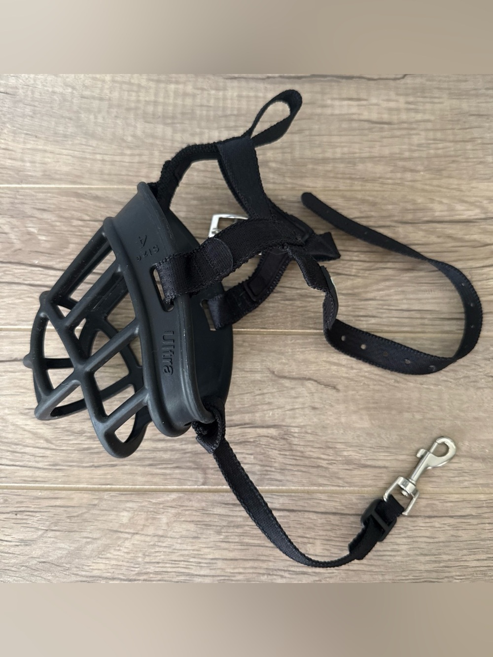 Baskerville Ultra Dog Muzzle Size 4 Plastic Nylon Adjustable Strap Black